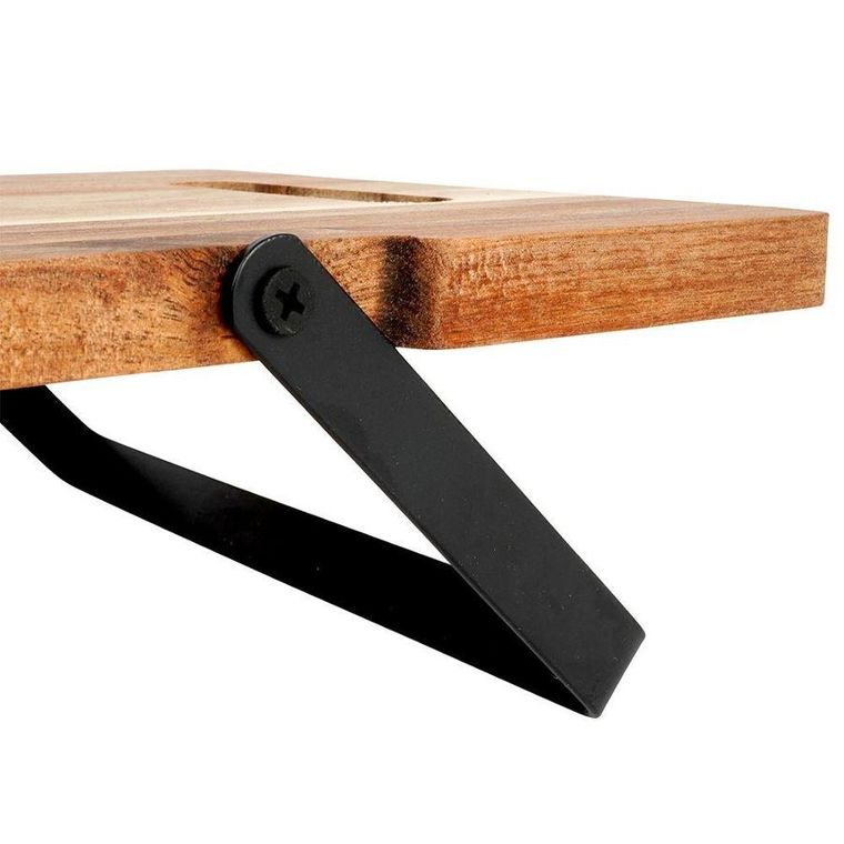 Excellent Houseware, drewniana deska do serwowania, na składanych nóżkach, 67.5-19,3-7.5 cm