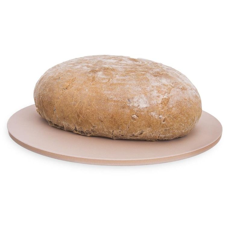 Excellent Houseware, kamień okrągły do pieczenia pizzy + stojak