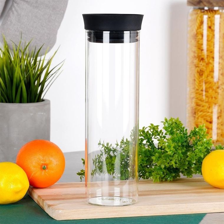 Excellent Houseware, karafka szklana z pokrywką, 1l