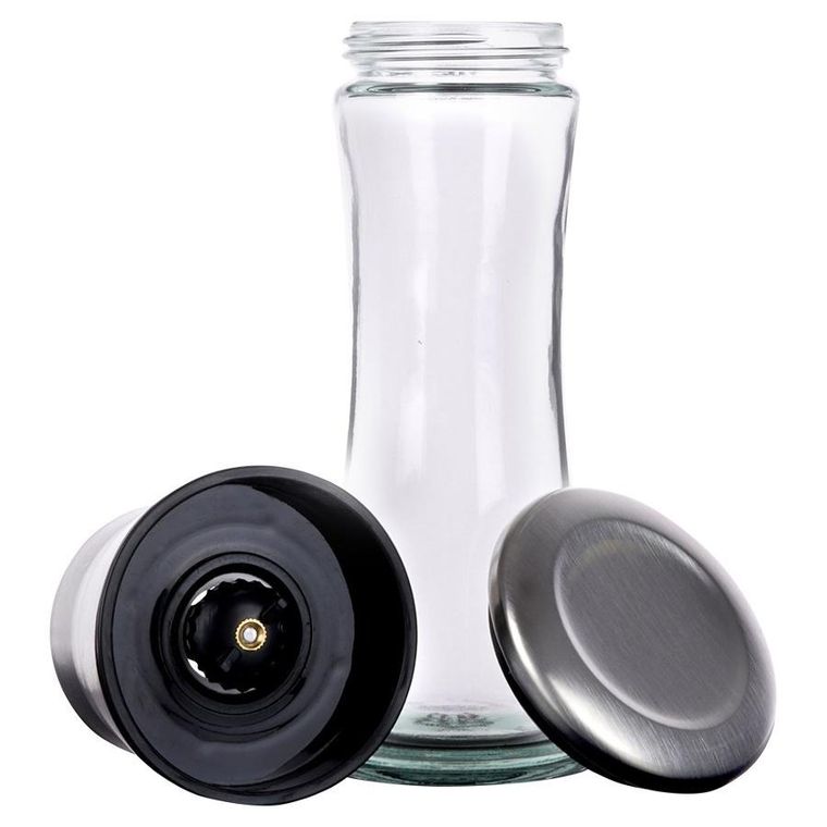 Excellent Houseware, młynek do pieprzu i soli, szklany, 19 cm