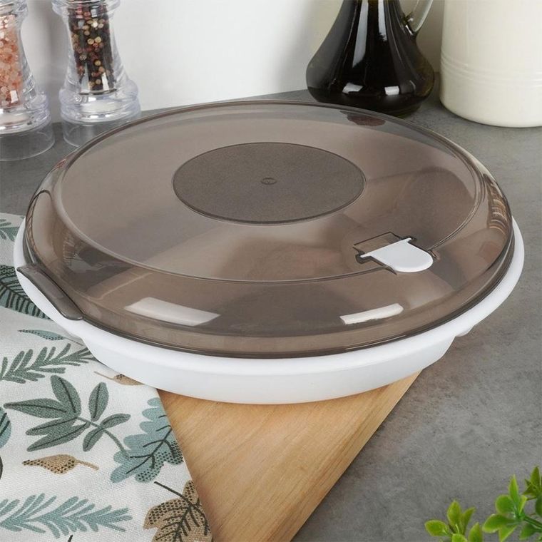 Excellent Houseware, pojemnik do mikrofalówki dzielony, 25 cm