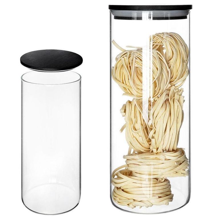 Excellent Houseware, pojemnik kuchenny szklany z uszczelką, zamykany, 1050 ml