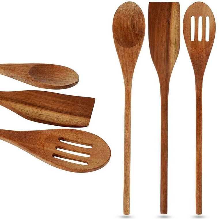 Excellent Houseware, przybory kuchenne, drewniane, 3 szt.