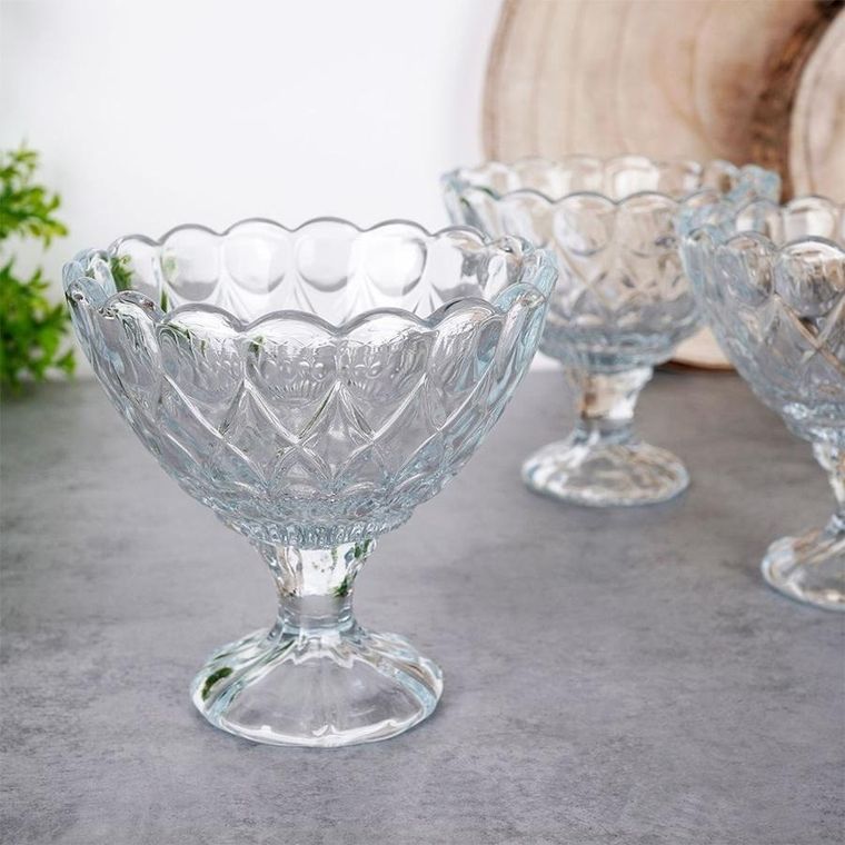 Excellent Houseware, Pucharki do lodów szklane 180 ml 3 szt.