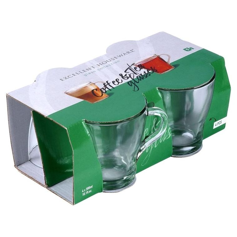 Excellent Houseware, szklanki, 280 ml, 4 szt.