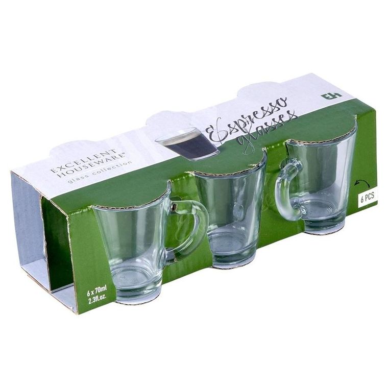 Excellent Houseware, szklanki, 70 ml, 6 szt.