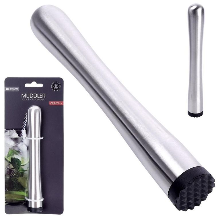 Excellent Houseware, tłuczek barmański, Muddler, stalowy, 17.5 cm