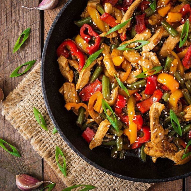 Excellent Houseware, wok chiński ze stali węglowej, 20 cm