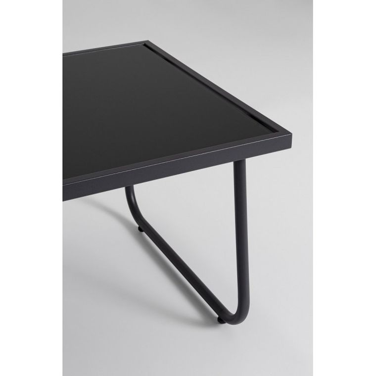 Extralink, Black Forest, zestaw mebli ogrodowych: 2 x krzesła + leżanka + stolik rozkładany, czarny