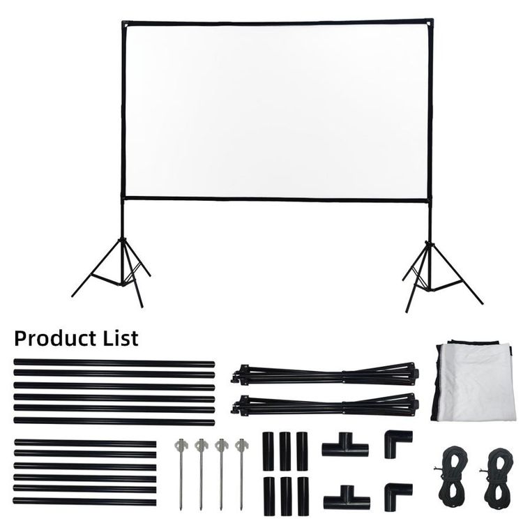 Extralink, Foldable Projection Screen 72" PSF-72, składany ekran projekcyjny, 16:9, 160-90 cm, biały