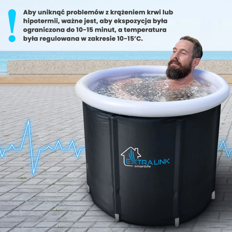 Extralink, Ice Bath Bathtube, wanna składana do morsowania