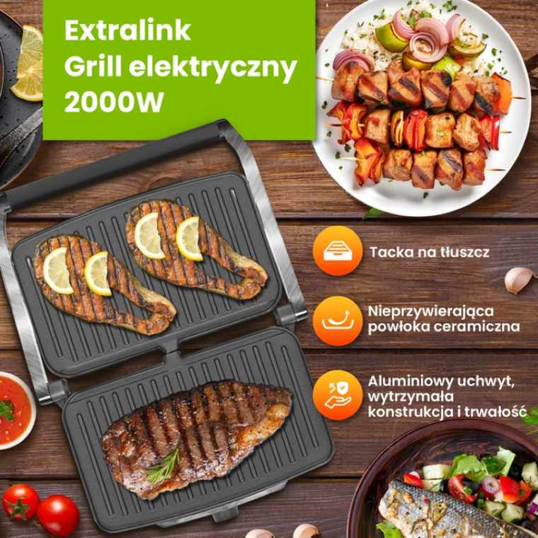 Extralink, Smart Life Electric Grill, grill elektryczny, 2000W, SJ-36