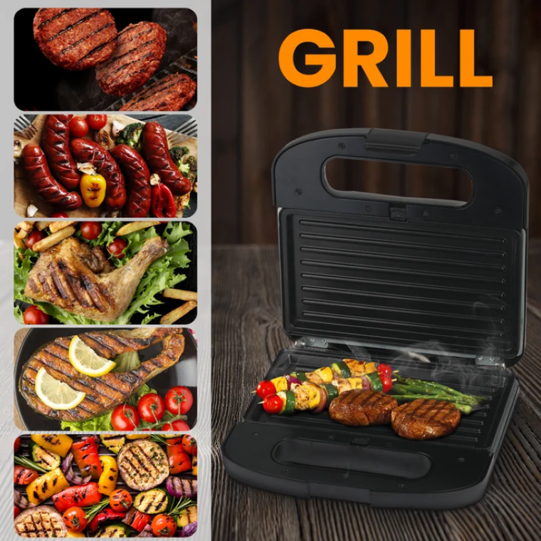 Extralink, Smart Life Grill Sandwich & Waffle Maker, grill, toster & gofrownica, opiekacz z 3 wymiennymi płytami, 1000W, SJ-37A