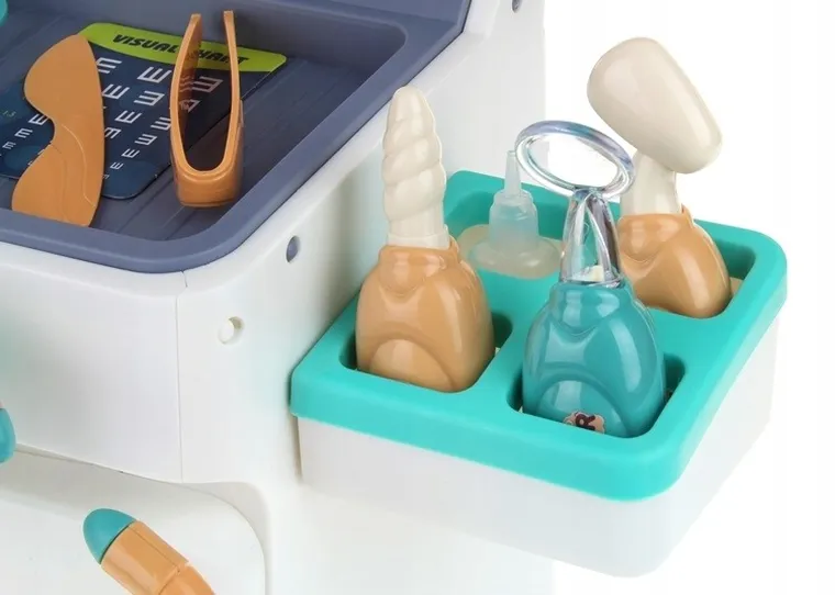 Extralink Toys, zestaw małego lekarza, interaktywny wózek medyczny, 26 elementów