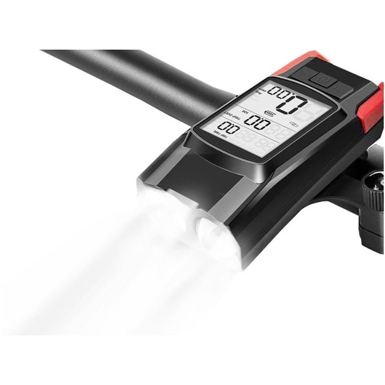 Extralink, zestaw: lampka rowerowa z licznikiem + lampka tył