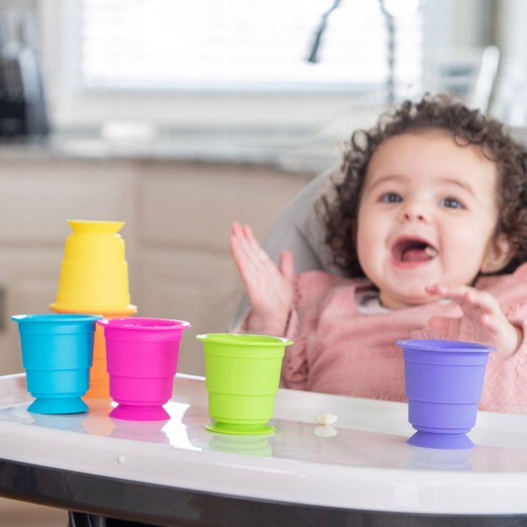 Fat Brain Toy Co, Suction Kupz, silikonowe kubki przyssawki