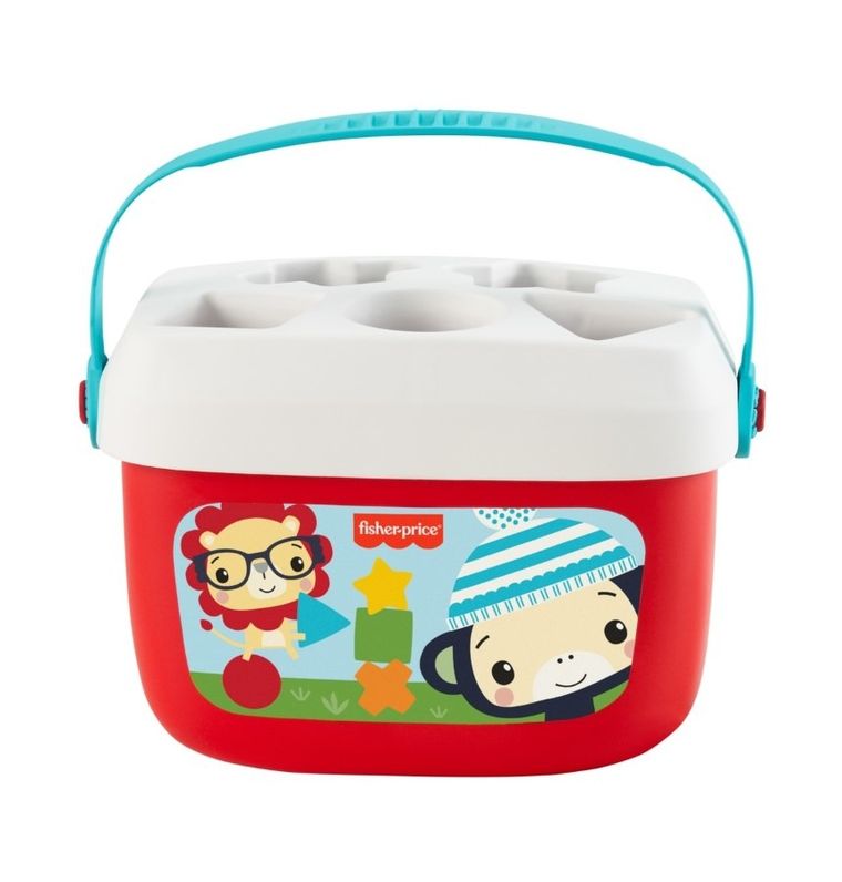 Fisher-Price, Pierwsze klocki malucha + piramidka z kółek, zabawka niemowlęca