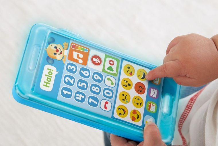 Fisher-Price, Uczący smartfonik Szczeniaczka "Nagraj wiadomość", niemowlęca zabawka interaktywna