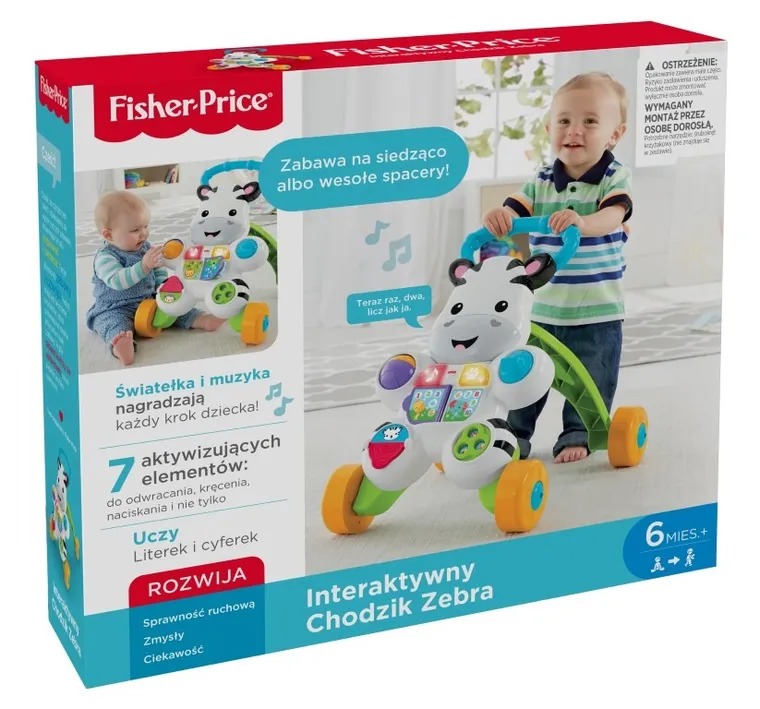 Fisher-Price, Zebra, interaktywny chodzik