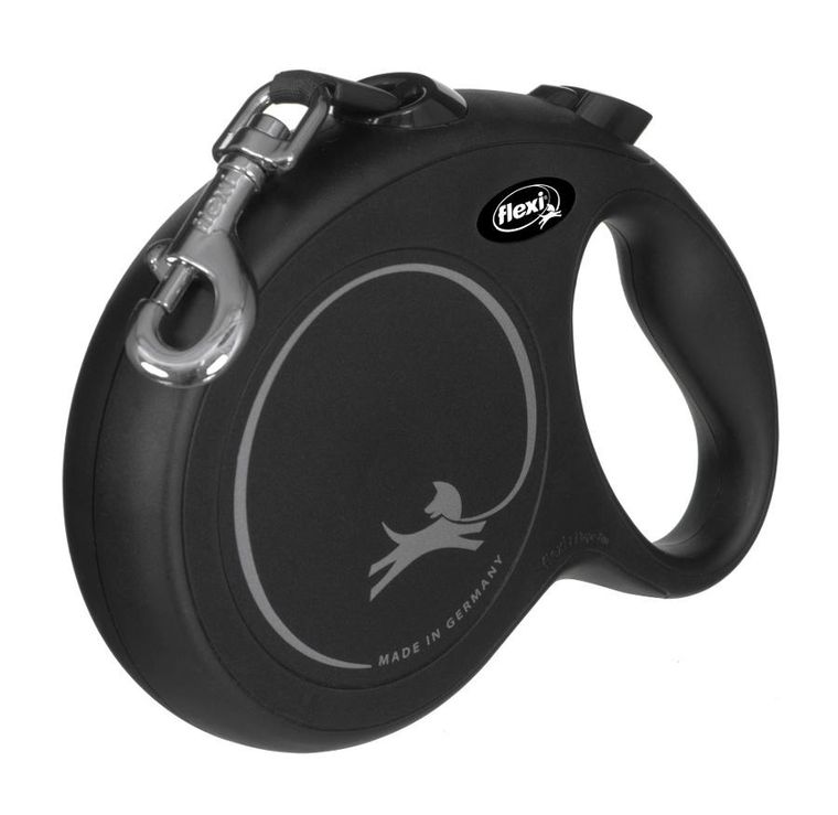 Flexi, New Classic, smycz, czarna, do 50kg, 8m