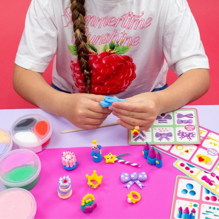 Floss & Rock, Clay & Play, Księżniczki, masy plastyczne, 10 kolorów