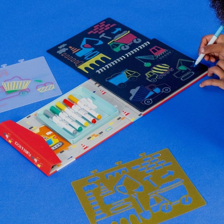 Floss & Rock, Na Budowie, szkicownik z kredowymi pisakami