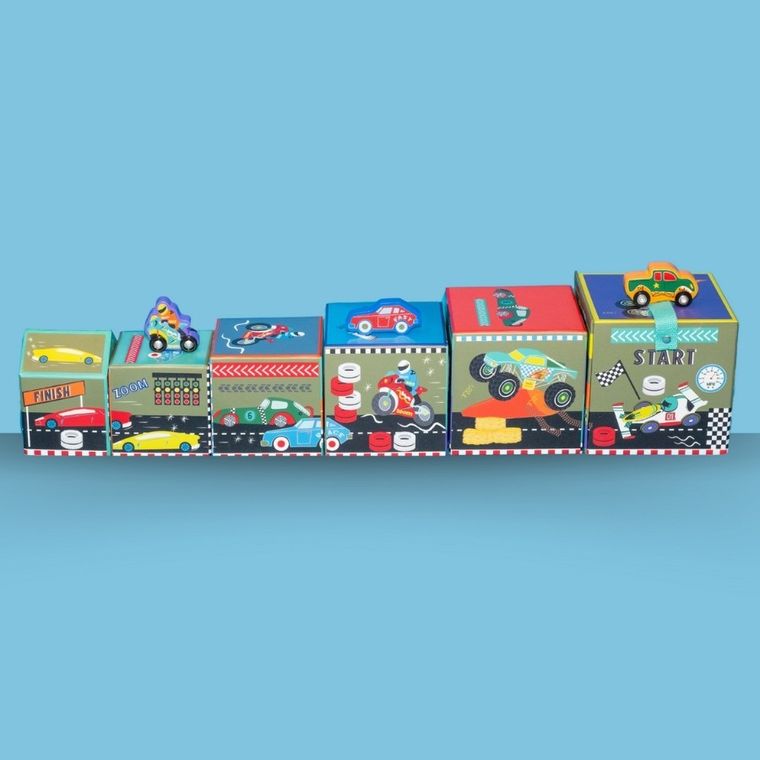 Floss & Rock, Samochody, piramida do układania, zestaw z figurkami