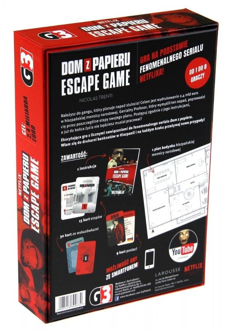 G3, Dom z papieru, Escape Game, gra strategiczna