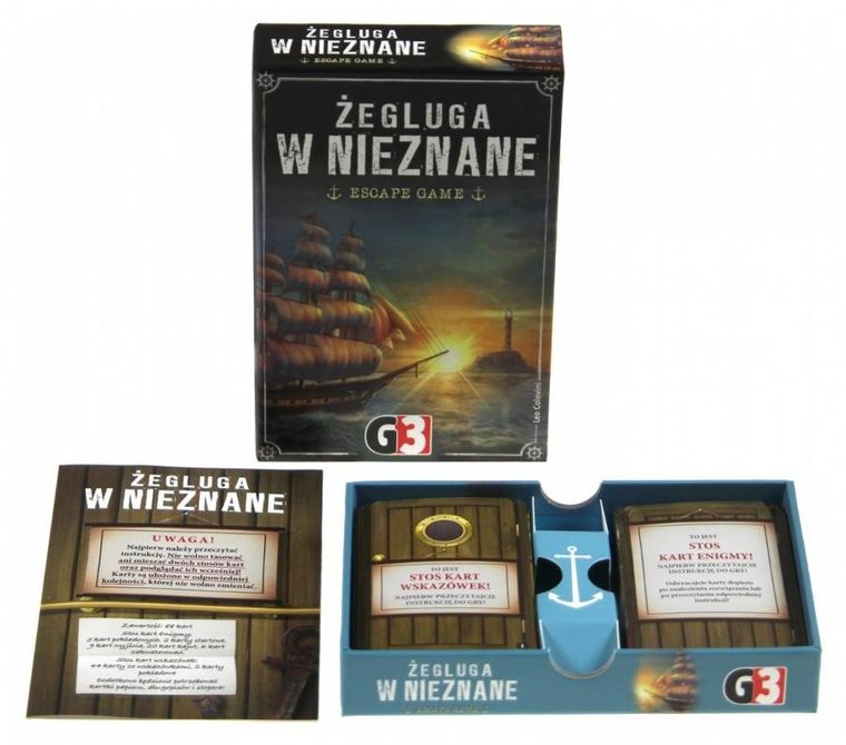 G3, Żegluga w nieznane, Escape Game, gra karciana