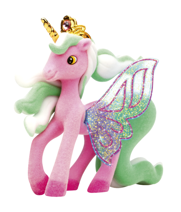 Galupy, Skrzydlate Jednorożce, brokatowa figurka z kryształkiem Swarovskiego, 1 szt.