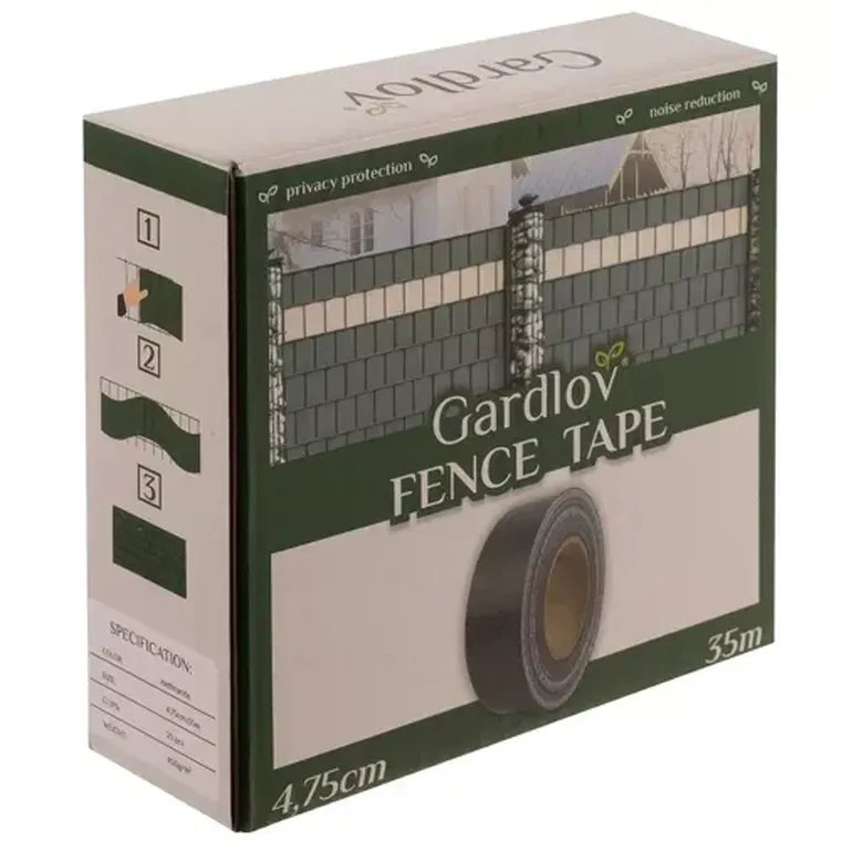 Gardlov, taśma ogrodzeniowa, antracyt, 4,75 cmx35 m, 450 g/m²
