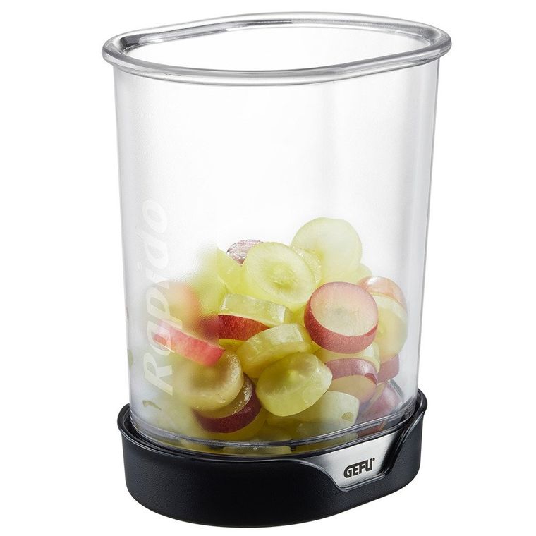 Gefu, krajalnica ręczna do warzyw i owoców z pojemnikiem