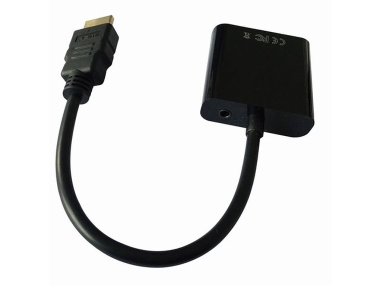 Gembird, adapter, A-HDMI-VGA-03, czarny, 0,15m