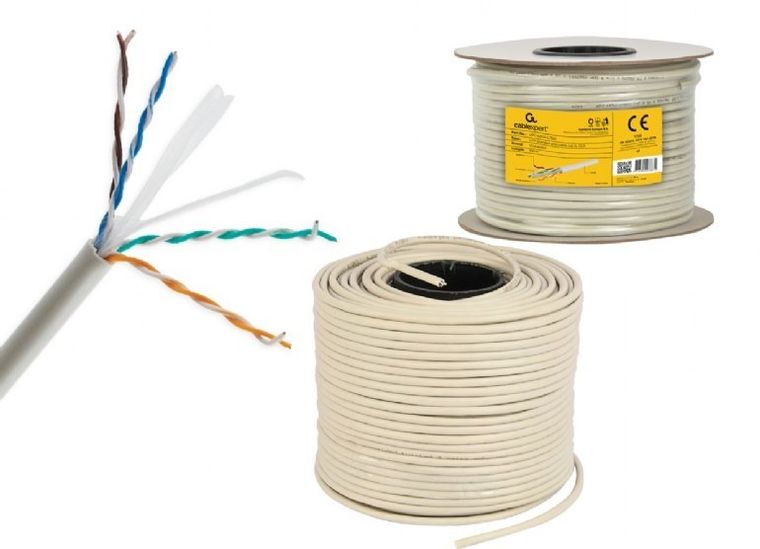 Gembird, kabel sieciowy, UTP, kat. 6, CCA ECA,szary, 305m