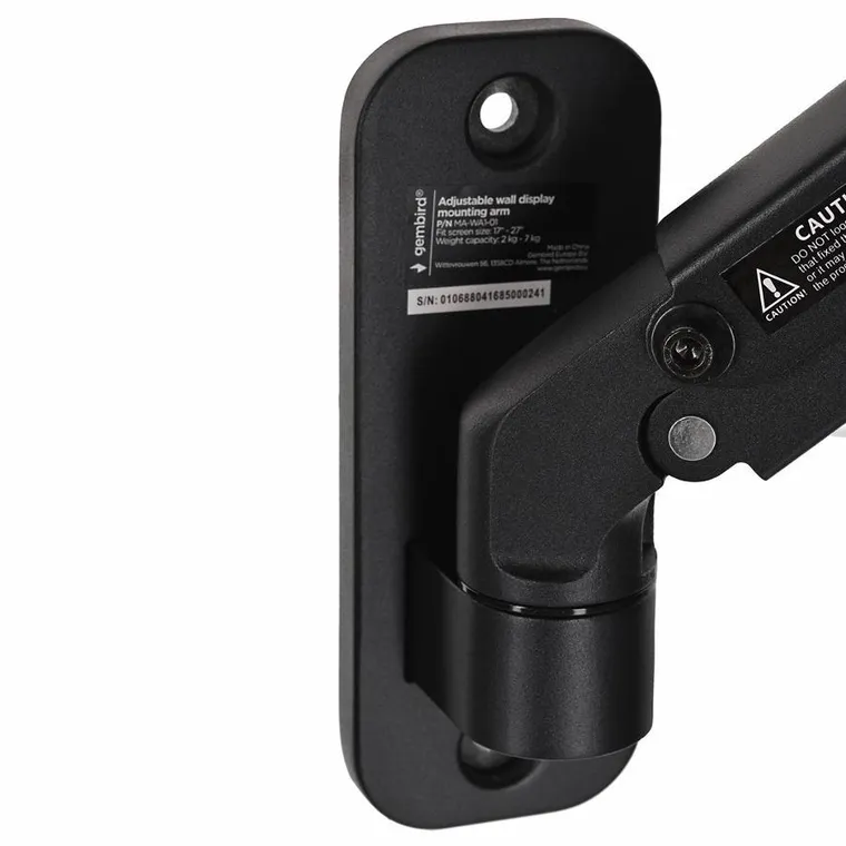 Gembird, uchwyt do monitora, do montażu na ścianie, regulowany, do 27"