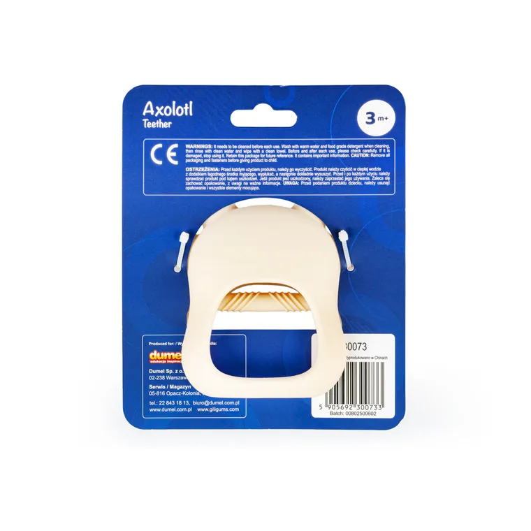 GiliGums, Aksolotl, gryzak silikonowy, beżowy