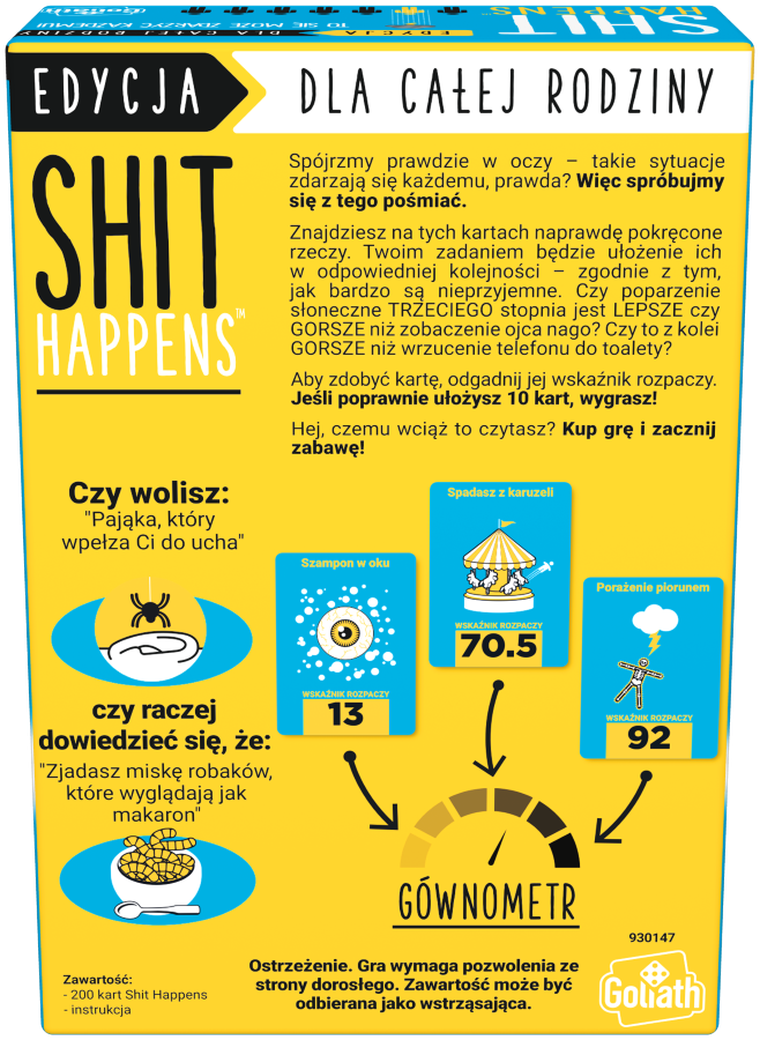 Goliath, Shit Happens, edycja rodzinna, gra towarzyska