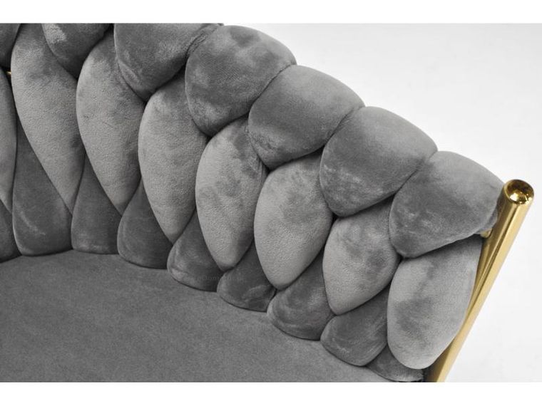 Gordon Trade, Glamour, krzesło welurowe, szare