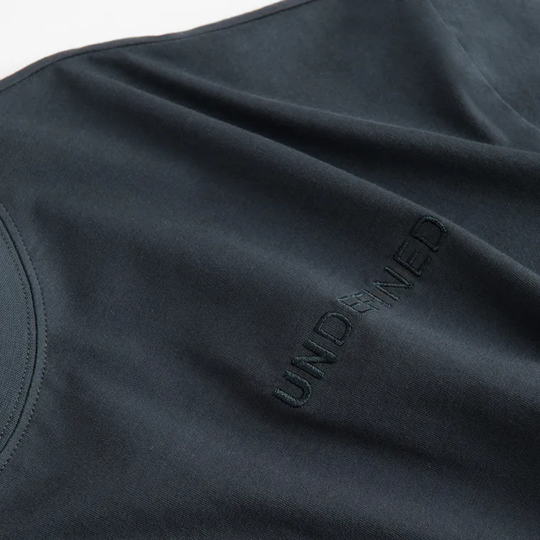 Granatowy t-shirt z bawełny czesanej oversize NOWEAR