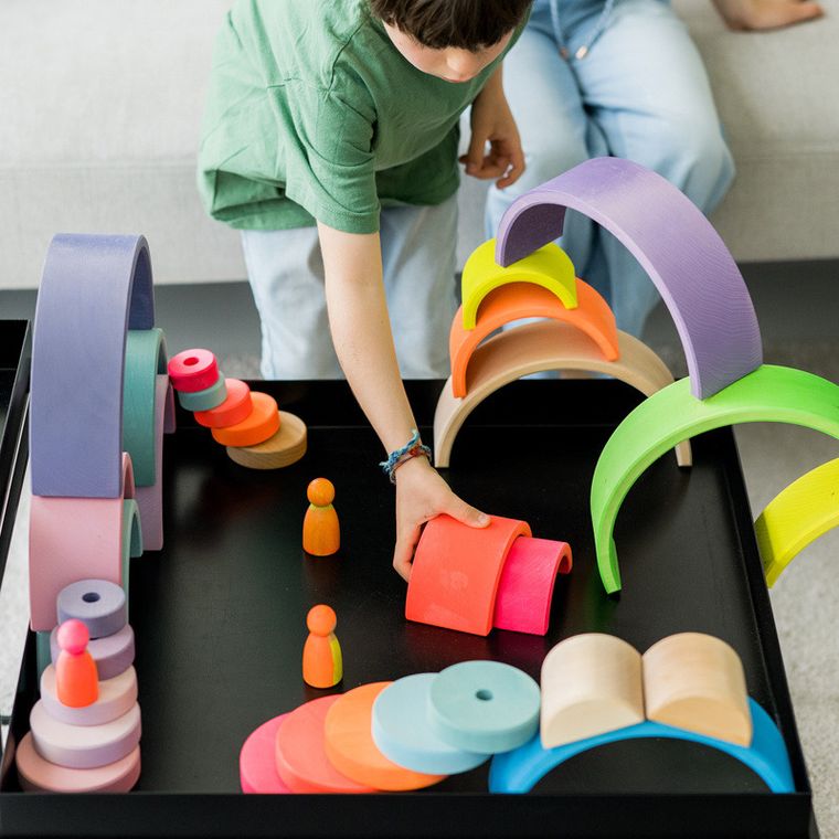 Grimm's, Tęcza, neon pink, 10 elementów