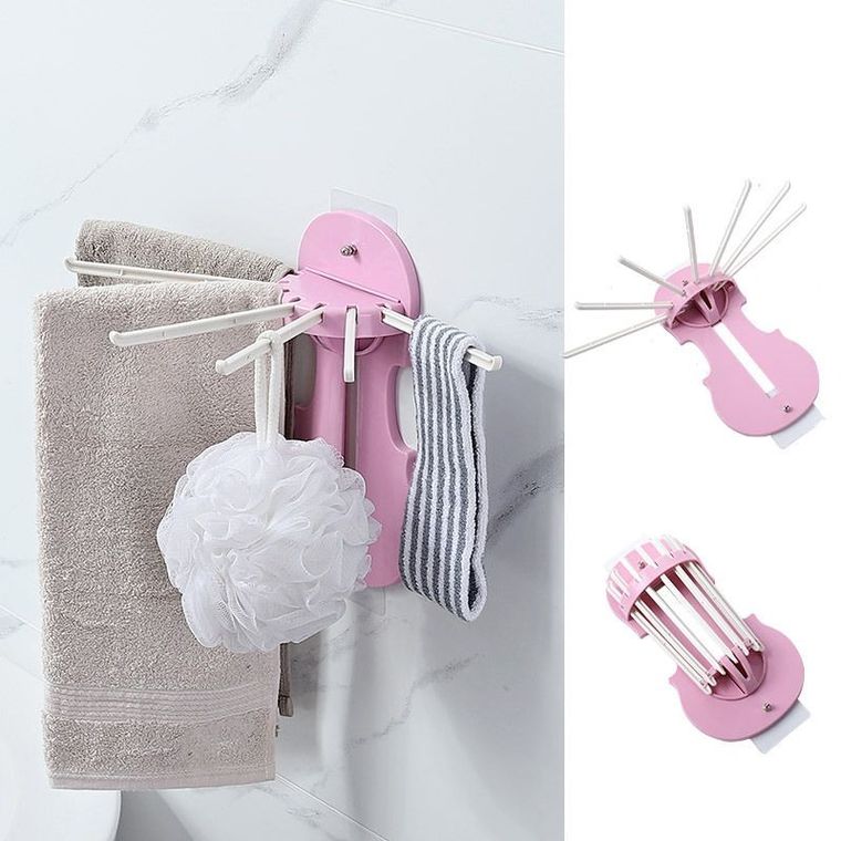 Haczyk do zawieszania akcesoriów kuchennych, różowy