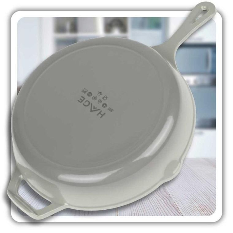 Hage, emaliowana patelnia, żeliwna, szara, 26 cm