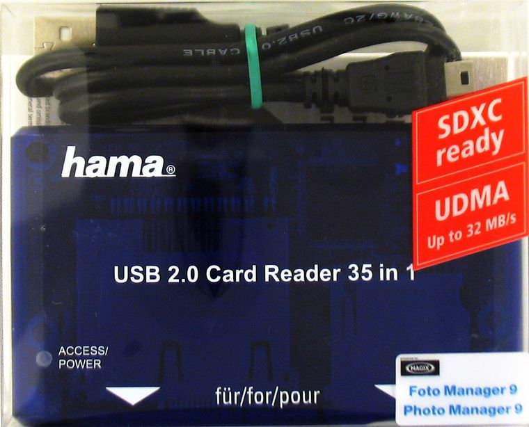 Hama, czytnik kart 35w1, USB 2.0