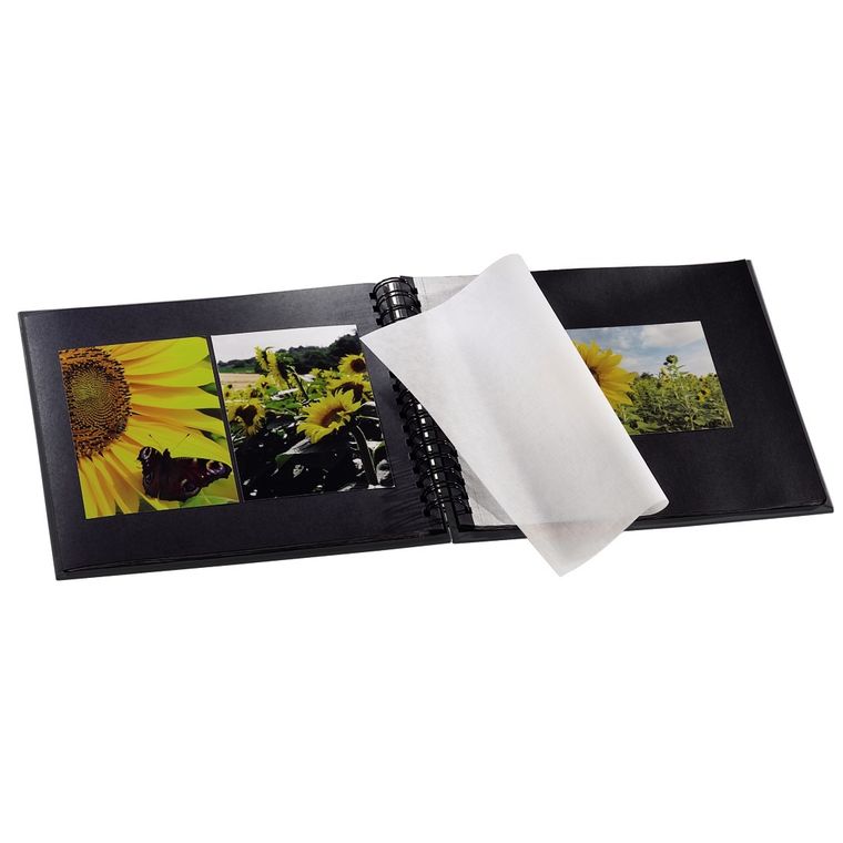 Hama, Fine Art, album, 50 stron, 28-24 cm, czarne kartki, czarny