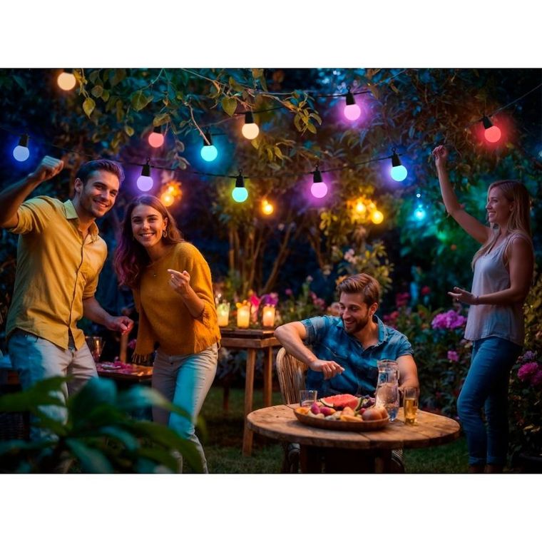 Hama, inteligentny łańcuch świetlny LED, wlan, zewnętrzny IP44, kolorowy, 8 m