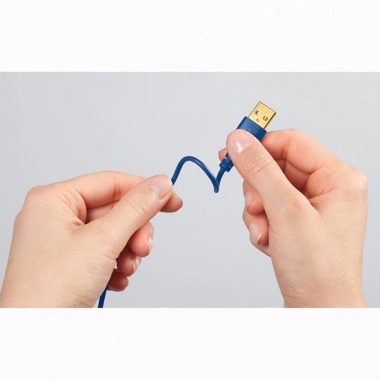 Hama, kabel USB-C-USB 2.0 A, flexi-slim, 0.75m, niebieski