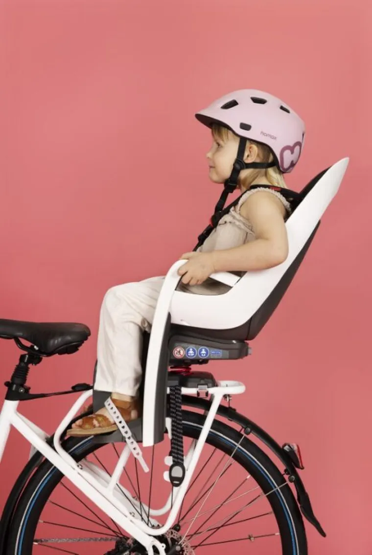 Hamax, Caress, fotelik rowerowy montowany na bagażniku, White/Black