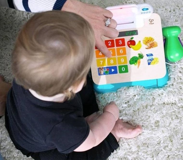 Hape, Baby Einstein, Magiczna dotykowa kasa fiskalna, zabawka interaktywna
