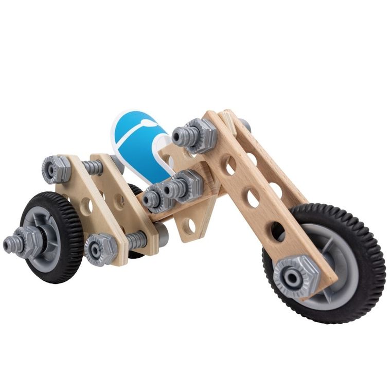 Hape, zestaw motocyklowy, klocki konstrukcyjne, 34 elementy