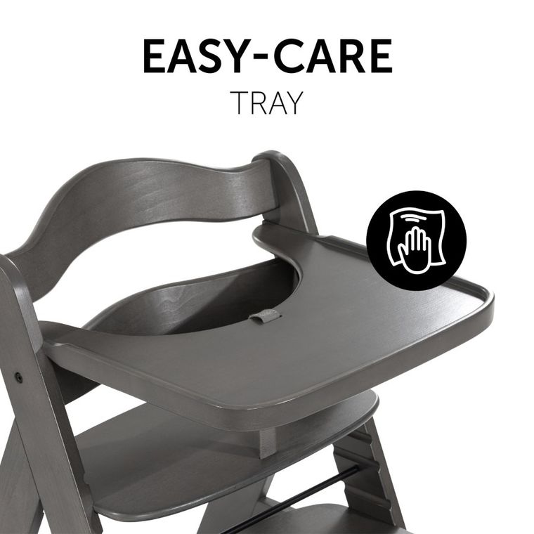 Hauck, Alpha, tacka drewniana, Charcoal